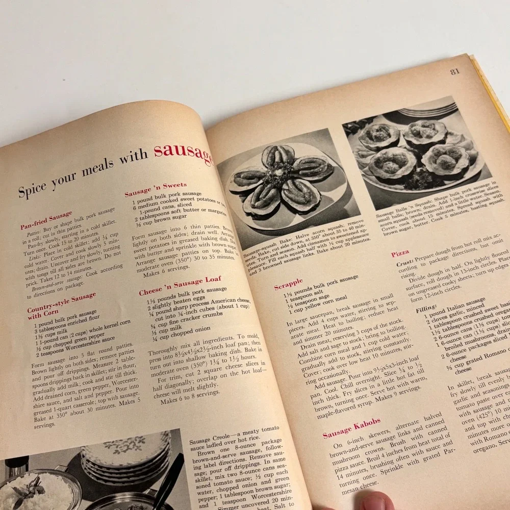 Vintage‎ 1960 Better Homes & Gardens Meat Cook Book Hardcover 400+ Recipes MCM